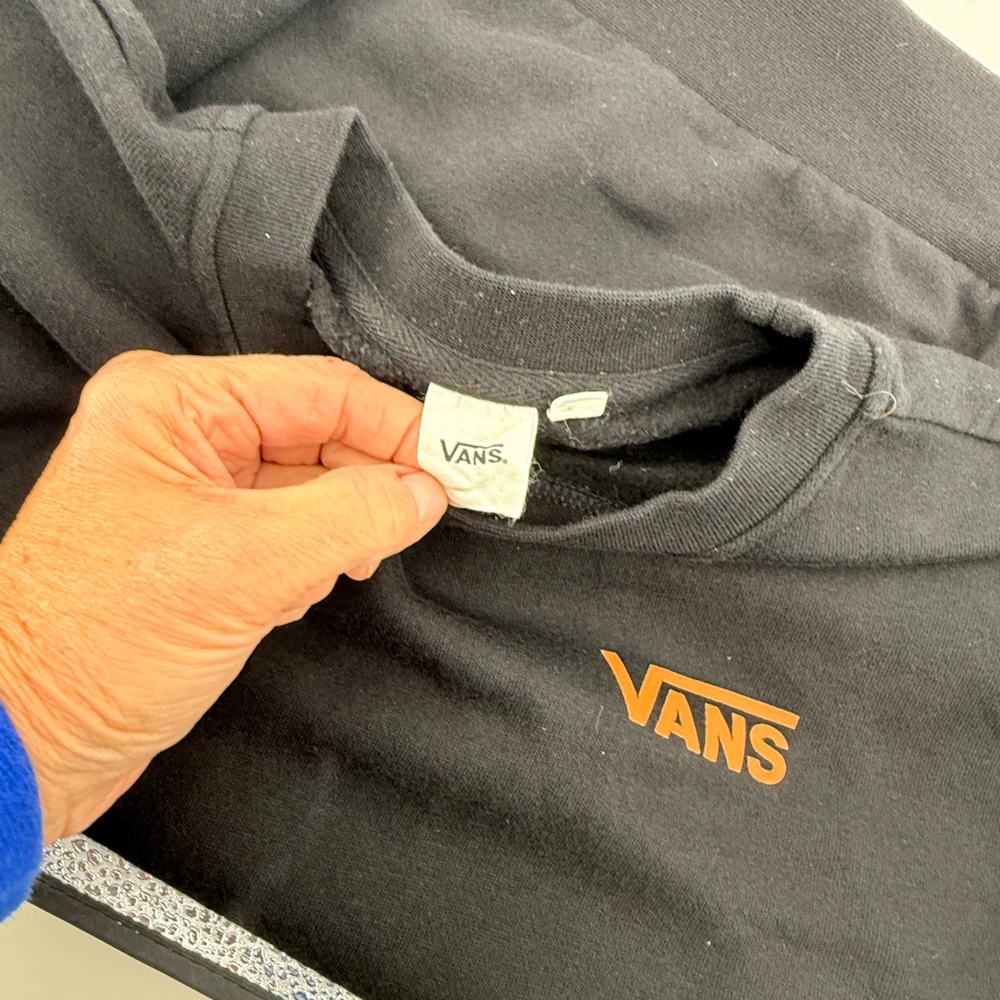 Vans Original Ronal Boxy Crew Black Sweatshirt Women's Size Small - Picture 4 of 8